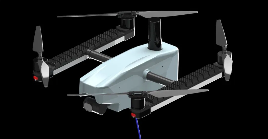 Освещение Дрон MYUAV по кабелю Tether Поставка электроэнергии непрерывно 24 часа для аварийного освещения 3