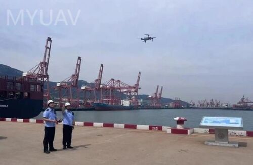 последние новости компании о Авиаинспекция MYUAV помогает улучшить качество и эффективность правоохранительных органов порта Ляньюньган