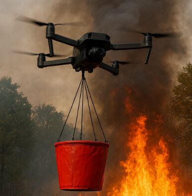 последние новости компании о MYUAV привязанное пожарное ведро: поддерживает настройку сценариев, снижает затраты на закупки для зарубежных клиентов